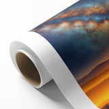 Rolled canvas featuring a vibrant landscape and skyscape design from the "Landscapes & Skyscapes" collection, showcasing rich colors and intricate details, ideal for home decor.