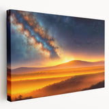Stretched canvas wall art showcasing a vibrant landscape design with rich colors and intricate details. Ideal for enhancing home decor in living spaces.