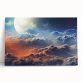 Stretched canvas artwork showcasing a vibrant landscapes and skyscapes design, featuring rich colors and textures, perfect for modern home decor and wall art collection.