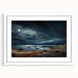 Framed landscape wall art collection featuring serene skyscapes in soft blue and white tones. The artwork is presented with a white mat, enhancing its elegance for home decor. Ideal for modern interior design, this piece adds a soothing touch to any space.