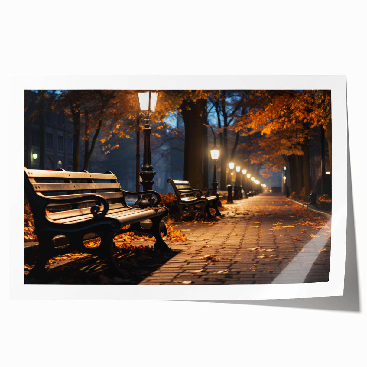 Rolled print showcasing a vibrant landscape street design, featuring bold colors and intricate details, ideal for enhancing modern home decor. Packaged securely in a protective tube for safe delivery.
