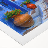 Rolled canvas showcasing a vibrant street landscape design with intricate details and bold colors, perfect for home décor or art collection. Ideal for enhancing any living space with contemporary flair.