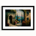 Framed black wall art featuring a modern landscapes and streets design, showcasing vibrant colors and intricate details, perfect for home decor and interior design enhancement.