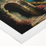 Rolled canvas featuring a vibrant street landscape design, showcasing colorful urban elements and textures, perfect for modern home decor. Packaged securely in a sturdy cardboard tube for safe delivery.