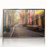 Framed wall art collection showcasing a vibrant landscape design with gold-accented acrylic front, perfect for modern home decor. Ideal for adding elegance to any room.