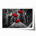 Rolled print of a contemporary street landscape design, showcasing vibrant colors and intricate details, ideal for modern home decor or art collection display.
