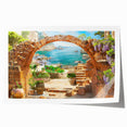 Rolled print showcasing vibrant city landscape design with abstract buildings and colorful streets, ideal for modern home decor and art enthusiasts.