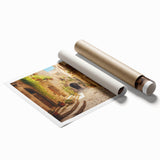 Colorful street landscape wall art design featuring vibrant urban scenes, printed on high-quality canvas and rolled for easy framing and display. Ideal for modern decor enthusiasts.