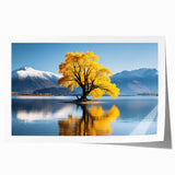 Vibrant rolled print showcasing a serene landscape with lush green trees, perfect for home decor. Ideal for nature lovers seeking calming wall art.