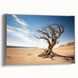 Framed wall art featuring a serene landscape design with trees in shades of green and silver accents, perfect for enhancing home decor and creating a calming atmosphere.