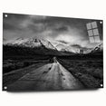 Acrylic wall art collection showcasing a vibrant valley landscape design, featuring a side view with decorative pins, perfect for enhancing modern home décor.