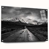 Acrylic wall art collection showcasing a vibrant valley landscape design, featuring a side view with decorative pins, perfect for enhancing modern home décor.