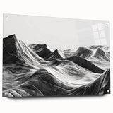 Acrylic glass wall art collection showcasing a stunning valley landscape design, mounted with pins, featuring vibrant colors and intricate details, ideal for enhancing any room's decor.