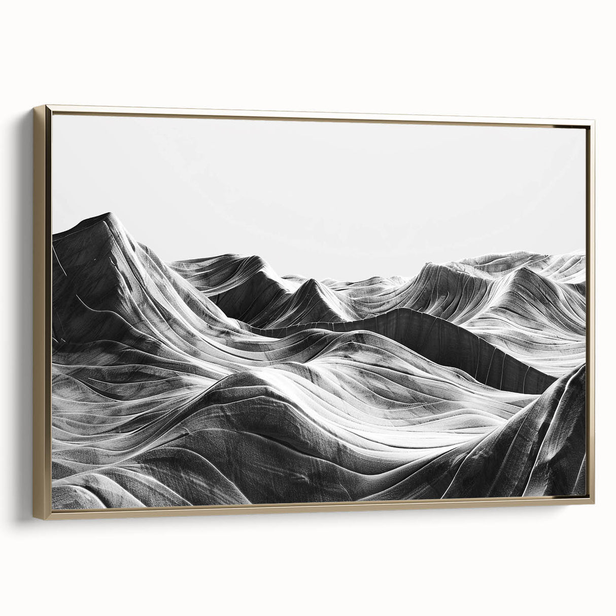 Framed canvas wall art showcasing a vibrant valley landscape design with rich gold accents, perfect for enhancing modern home decor. Ideal for nature enthusiasts.