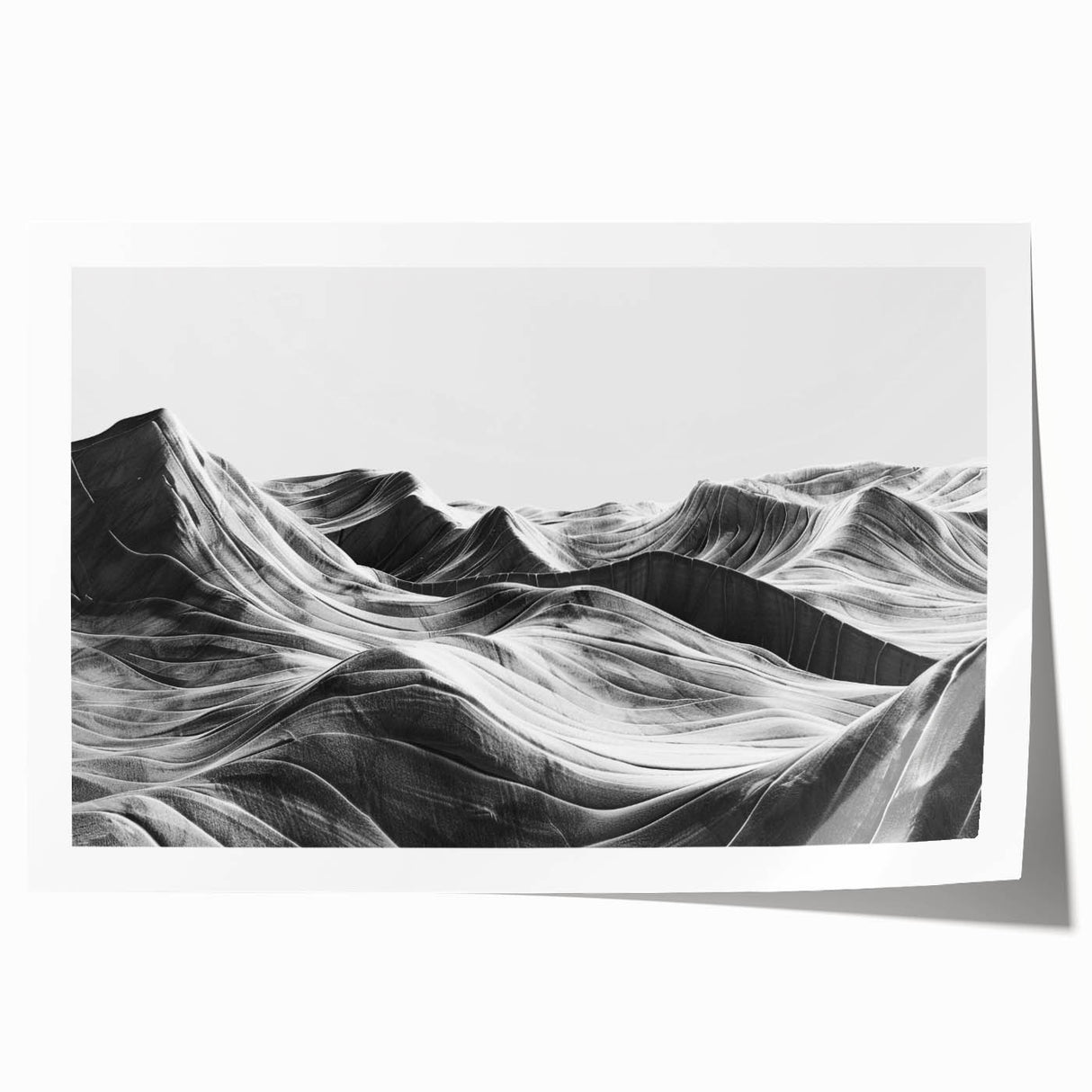Vibrant rolled wall art print showcasing a stunning abstract valley landscape with rich colors and intricate details, perfect for modern home decor.