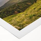 Rolled canvas artwork showcasing a serene valley landscape with vibrant colors and intricate details, perfect for home decor and interior design enthusiasts.