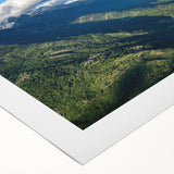 Rolled canvas wall art showcasing a vibrant landscape of a serene valley, featuring rich greens and blues, perfect for adding a natural touch to home decor.