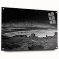 Acrylic glass wall art collection showcasing a vibrant landscape valley design in a side view, featuring colorful pins for hanging. Ideal for modern home decor.