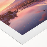 Rolled canvas showcasing a vibrant landscape village design with rich colors and intricate details, perfect for home decor and artistic enhancement.