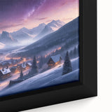 Framed wall art featuring a close-up design of a serene village landscape, showcasing earthy tones and intricate details, perfect for home decor enhancement.