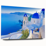 Acrylic wall art collection showcasing a vibrant landscape of stylized villages, featuring rich colors and intricate designs in a side view format, perfect for modern decor.