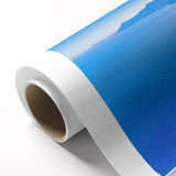 Rolled canvas artwork showcasing a vibrant village landscape design, featuring rich colors and intricate details, perfect for home decor and artistic expression.