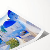 Rolled print of a serene village landscape, showcasing vibrant colors and intricate details, perfect for home decor. Packaged securely for safe delivery.