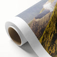 Vibrant rolled canvas wall art showcasing a stunning volcano landscape design, featuring rich colors and dramatic textures, perfect for modern home decor.