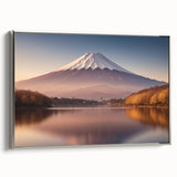 Framed wall art featuring a stunning silver-accented volcano landscape design, showcasing vibrant colors and intricate details, perfect for home décor.