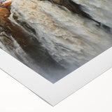 Stunning rolled canvas artwork depicting a vibrant waterfall landscape, showcasing lush greenery and cascading water, perfect for enhancing any living space.