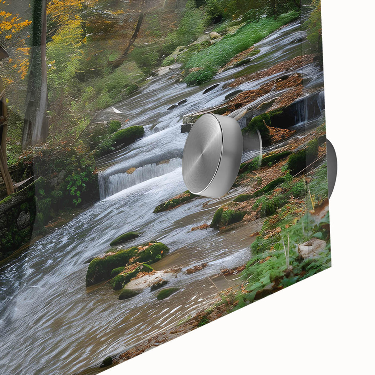 Rustic Watermill Scenic Art - Autumn Tranquility Wall Art Print