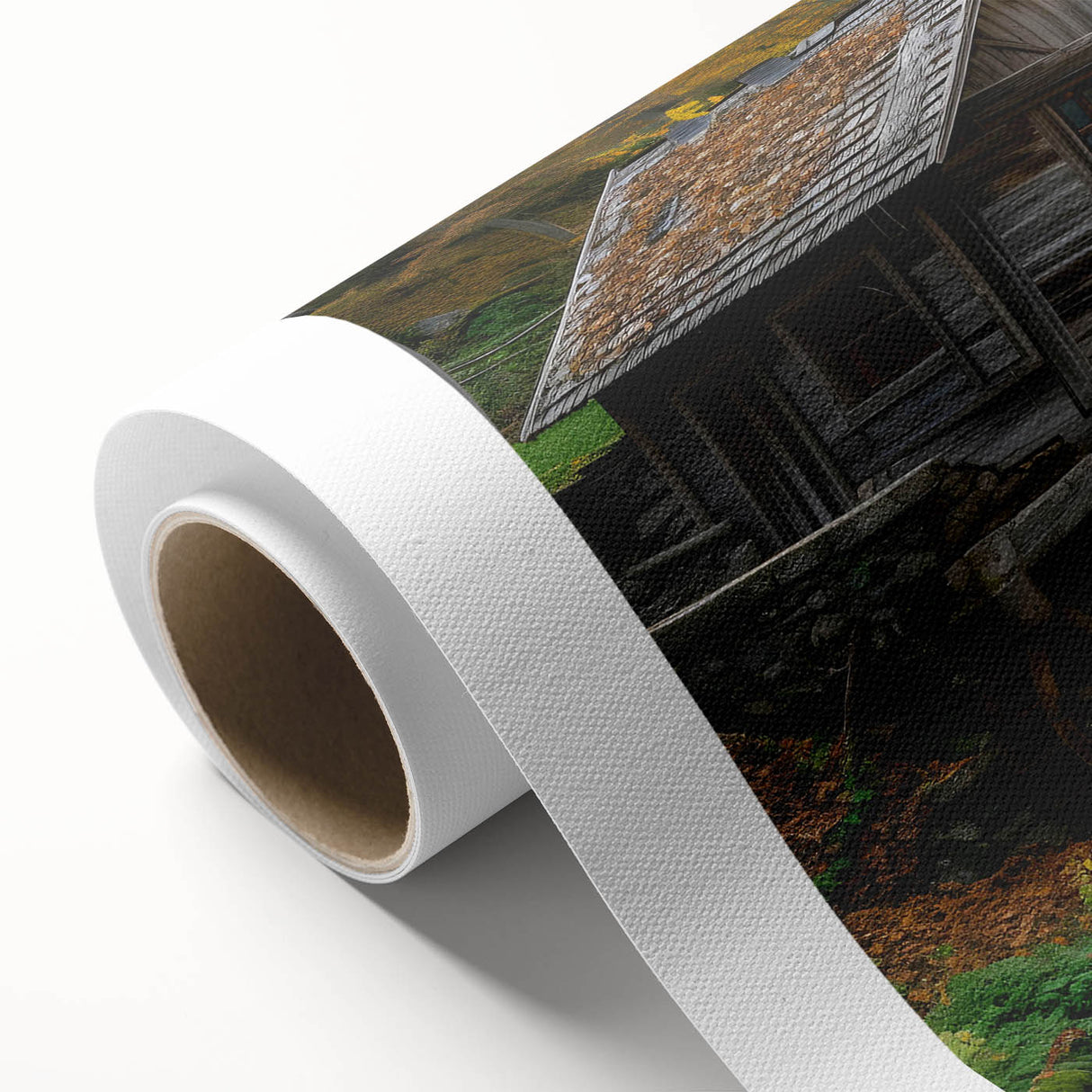 Rustic Watermill Scenic Art - Autumn Tranquility Wall Art Print