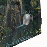 Historic Watermill Wall Art - Serene Rustic Landscape Canvas Print