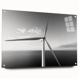 Side view of a vibrant acrylic wall art piece featuring a collection of windmill landscapes, showcasing colorful designs and intricate details, ideal for home decor.
