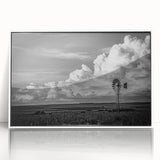 Framed acrylic wall art featuring a serene landscape with windmills, showcasing soft pastel colors and intricate details, ideal for home decor and artistic ambiance.