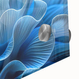 Close-up of vibrant coral reef wall art design showcasing intricate marine life details in vivid colors, perfect for ocean-themed decor. Acrylic glass finish enhances depth and clarity.