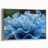 Framed wall art showcasing a vibrant coral reef design with intricate marine life details, elegantly displayed in a silver frame, ideal for ocean-themed decor.