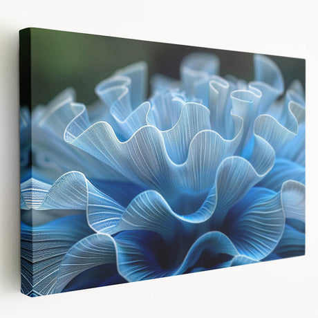 Vibrant coral reef wall art on stretched canvas, showcasing intricate marine life designs in vivid colors, ideal for ocean-themed decor in homes or offices.
