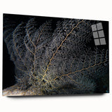 Vibrant marine life coral design wall art collection displayed in a sleek acrylic frame, showcasing vivid colors and intricate details, perfect for ocean-themed decor.