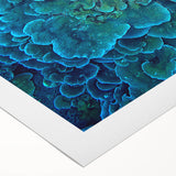 Vibrant rolled canvas artwork showcasing a stunning marine life coral design, perfect for ocean-themed decor, showcasing intricate details and vivid colors.