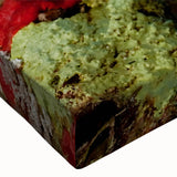 Close-up of a vibrant marine life wall art featuring intricate coral designs in vivid colors, printed on stretched canvas, perfect for ocean-themed decor.