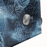 Close-up view of a vibrant marine life coral design wall art piece, featuring intricate details and bright colors on acrylic glass, perfect for ocean-themed decor.