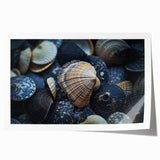 Vibrant marine life coral design wall art print featuring intricate details and colorful hues, rolled for easy display or framing, perfect for ocean-themed decor.