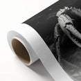 Colorful rolled canvas showcasing a vibrant marine life crab design, perfect for beach-themed decor. Ideal for adding a coastal touch to any room.