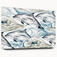 Acrylic wall art showcasing a vibrant dolphin design, featuring a side view with decorative pins, perfect for marine life enthusiasts and coastal decor.