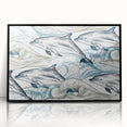 Framed acrylic wall art featuring a stunning dolphin design in vibrant colors, showcasing marine life with a sleek black frame, perfect for ocean-themed decor.