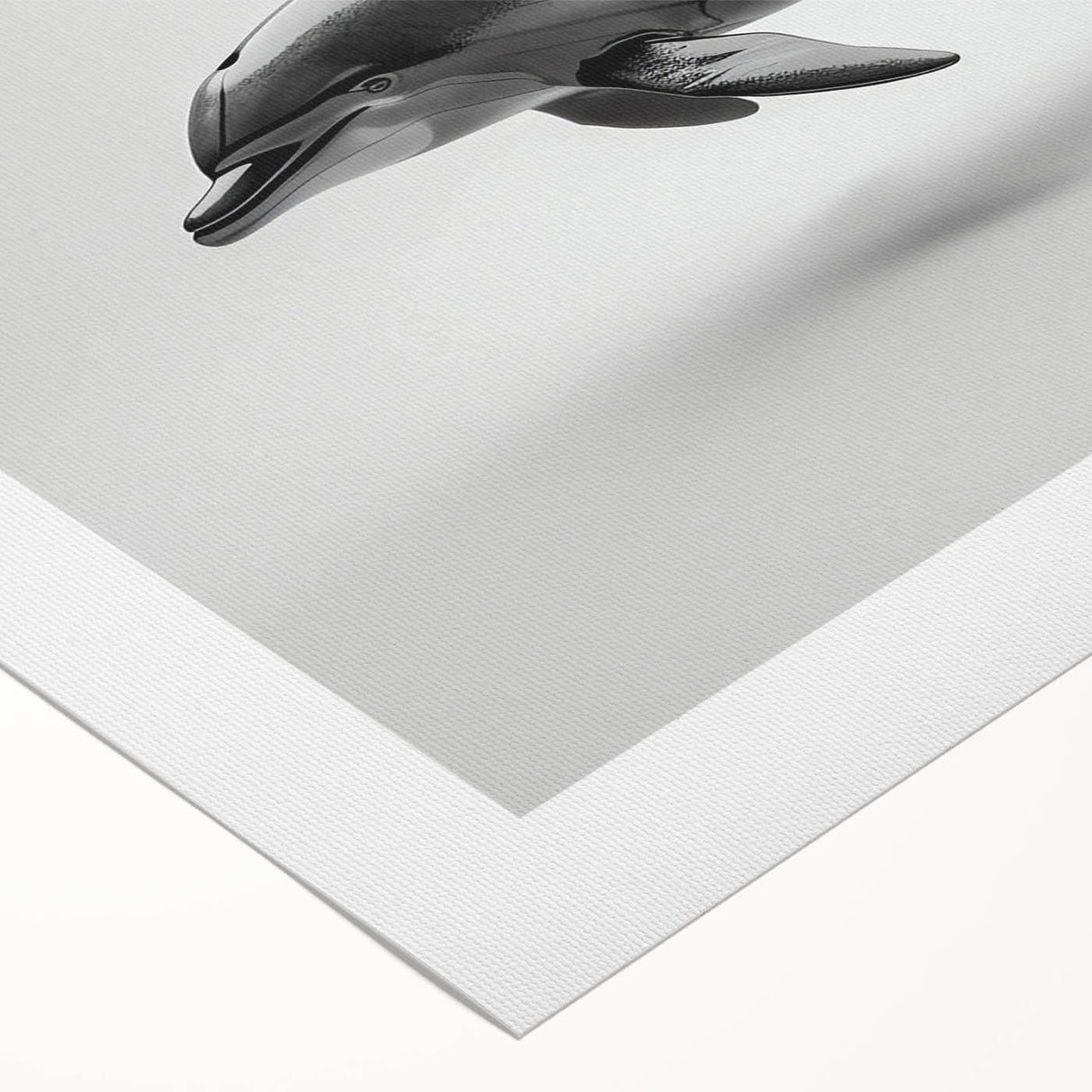 Colorful rolled canvas wall art showcasing a vibrant dolphin design amidst ocean waves, perfect for marine life enthusiasts, packaged securely for easy display.
