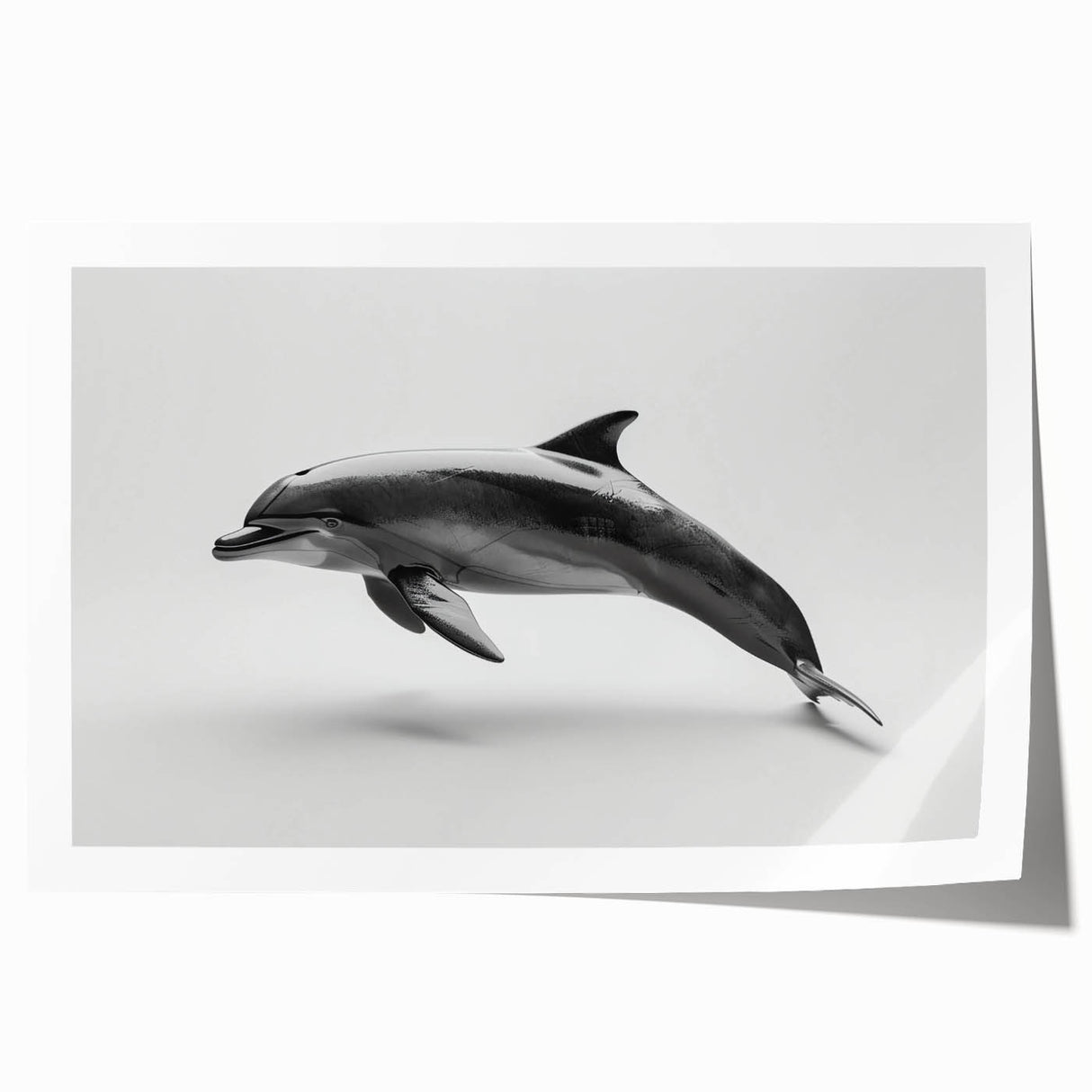 Vibrant dolphin-themed wall art print showcasing intricate marine life design, featuring rich colors and dynamic movements, ideal for enhancing coastal decor.