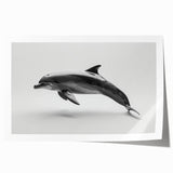 Vibrant dolphin-themed wall art print showcasing intricate marine life design, featuring rich colors and dynamic movements, ideal for enhancing coastal decor.