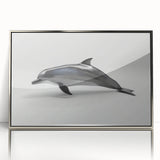 Framed wall art collection showcasing a vibrant marine life dolphin design with a sleek silver frame, perfect for ocean-themed decor and enhancing living spaces.